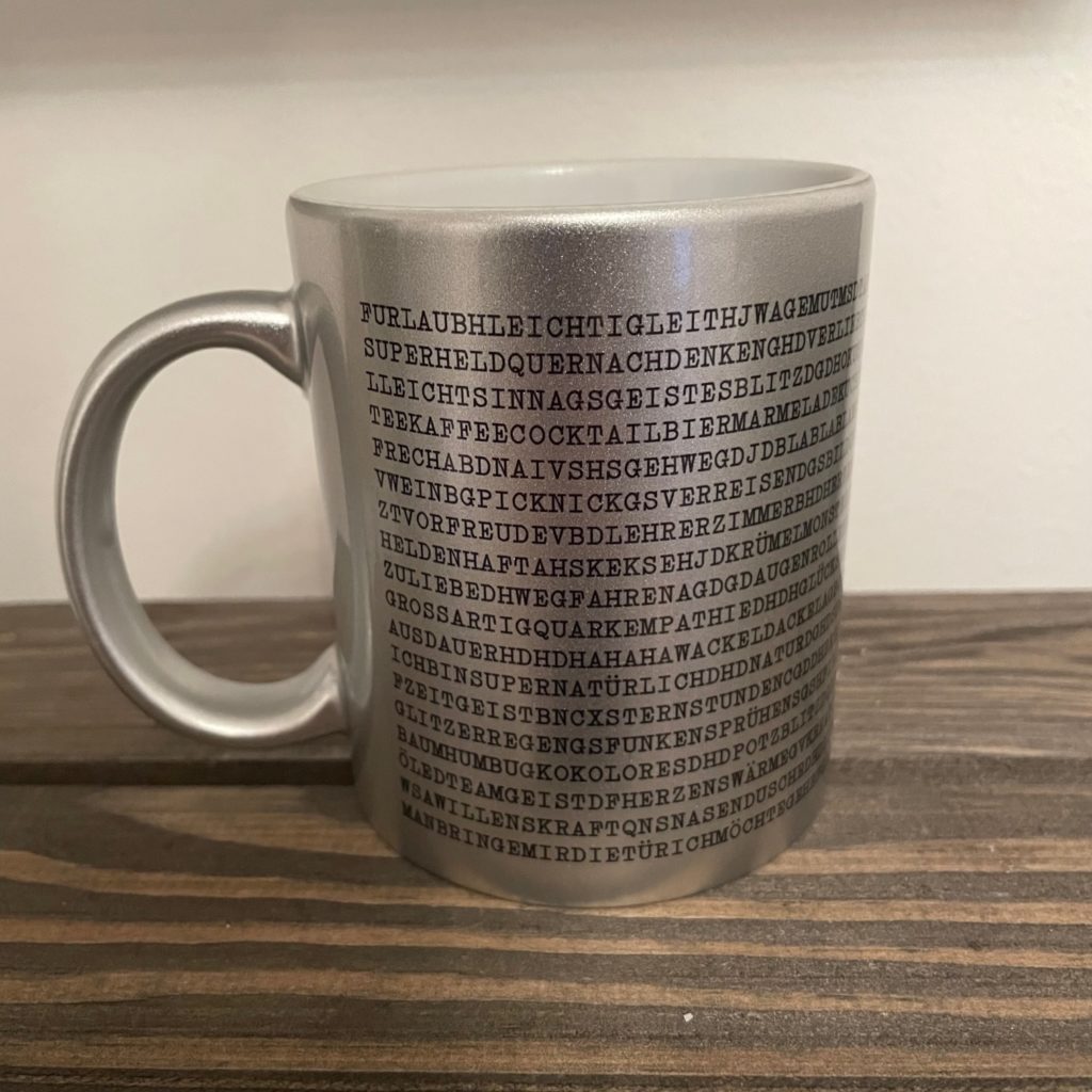 Keramiktasse Hochglanz Orakel Metallic Zaubereinmaleins Shop