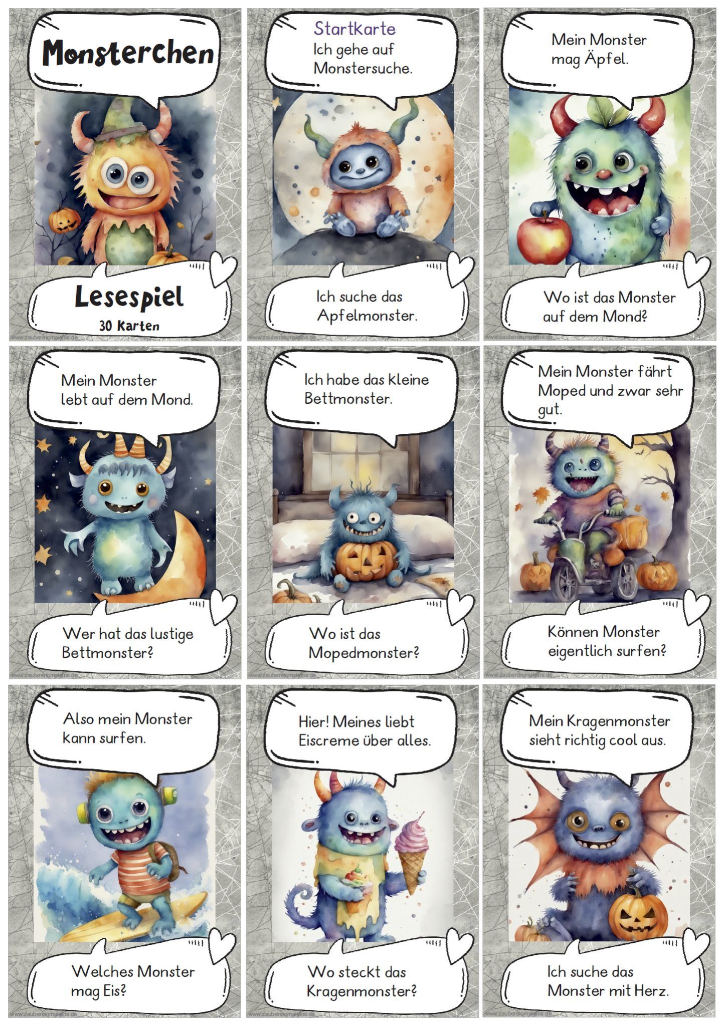 Lesespiel Monsterchen Zaubereinmaleins Shop