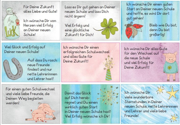 Kärtchen zum Abschied von der Grundschule – Zaubereinmaleins Shop