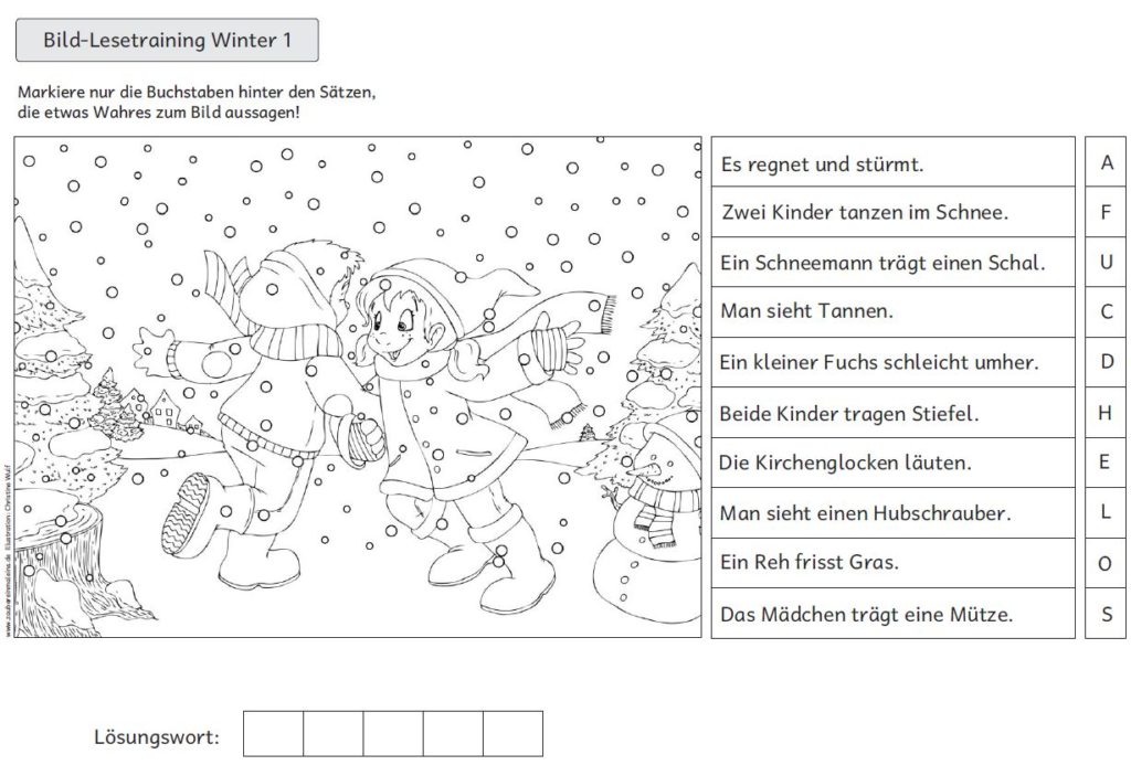 Bildlesetraining Winter – Zaubereinmaleins Shop