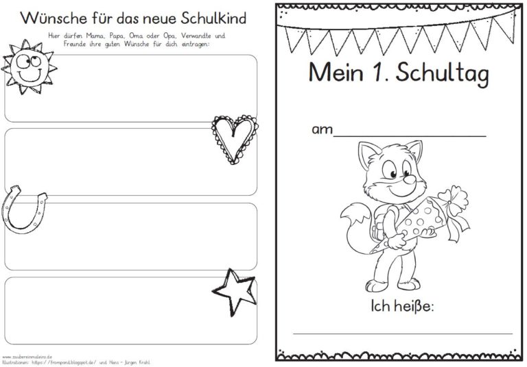 Erster Schultag – Hausaufgabenheftchen 2020 – Fuchs – Zaubereinmaleins Shop