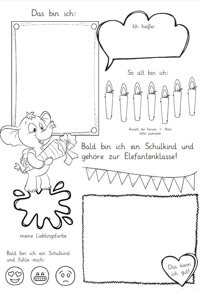 Mini Steckbrief Erstes Bild Elefant Zaubereinmaleins Shop